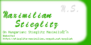 maximilian stieglitz business card